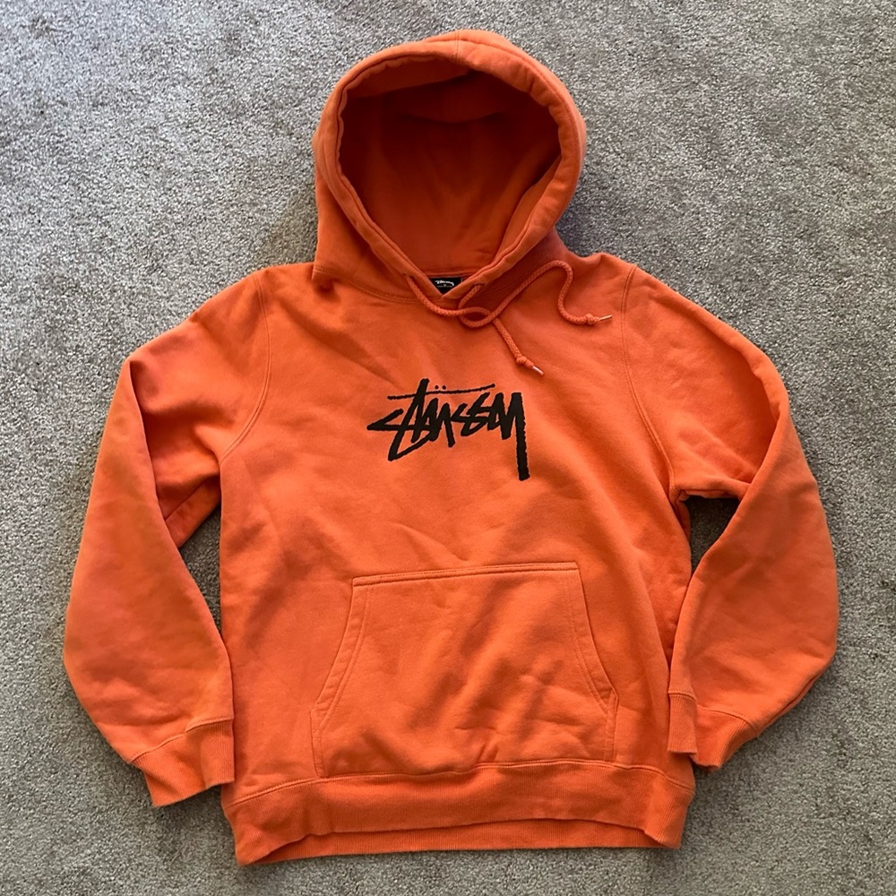 Stussy | orange hoodie